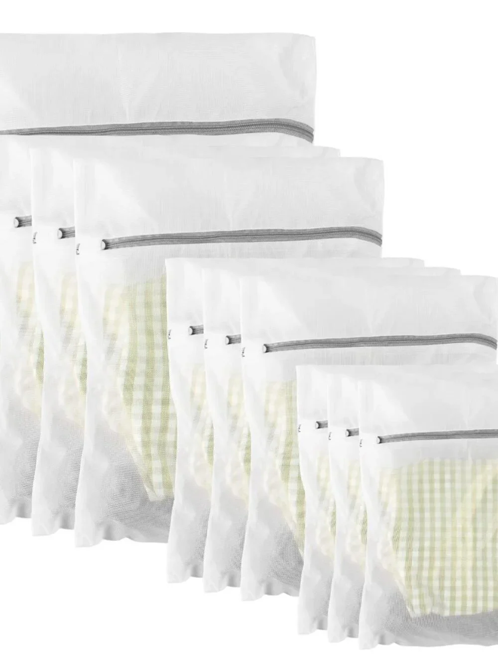 10 Pack Mesh Laundry Bags for Delicates with Non Rust Zipper- MDSXO White Laundr